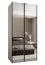 Penderie / armoire à portes coulissantes /245,5 x 120 x 64 cm / 6 compartiments / 6 étagères / 2 tringles à vêtements / 2 portes coulissantes / Couleur : Blanc / Soft-Close