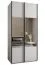 Penderie / Armoire à portes coulissantes / 2 portes coulissantes / 245,5 x 110 x 64 cm / Miroir / Soft-Close / 2 tringles à vêtements / 6 compartiments / Couleur : Blanc