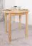 Table en bois de pin massif naturel Junco 234B (ronde) - diamètre 80 cm