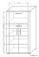 Armoire Aitape 05 | Chêne Sonoma foncé/claire | 145 x 80 x 40 cm | Design moderne