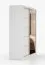 Armoire à portes coulissantes / Penderie avec miroir / Soie / Blanc / Cuillin 05 / 218 x 183 x 61 cm / 2 portes / 6 compartiments / Grande capacité / Bicolore