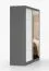 Penderie / Armoire à portes coulissantes avec miroir / Blanc / Noir / Cuillin 04 / 218 x 183 x 61 cm / 2 portes / 6 compartiments / Beaucoup de place / Bicolore