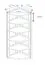 Étagère en pin massif blanc | Junco 59 | 200 x 42 x 30 cm | 5 niveaux | Design moderne