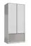 90 cm de large Armoire avec 2 portes | Couleur: Blanc Abbildung
