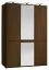 115 cm de large Armoire avec 3 portes | Couleur: Brun foncé Abbildung