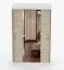 Armoire penderie à portes coulissantes Rudawy 10 | Chêne Sonoma/Blanc | Miroir | 2 portes | 6 étagères | 1 tringle | 200 x 120 x 61 cm