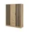 Armoire avec grand espace de rangement Leeds 13, Couleur : Chêne Artisan - Dimensions : 200 x 155 x 51 cm (H x L x P)