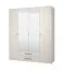 Armoire à portes battantes / 2 portes miroir / Couleur : Cachemire / 2 tiroirs / Dimensions : 179,5 x 56 x 210,5 cm / Penderie / 1 tringle à vêtements / 11 compartiments