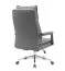 Chaise de bureau esthétique Tawi 03 en gris, pivotant à 360 degrés, réglable en hauteur, 109-117 x 49 x 71 cm, similicuir rembourré, avec dossier haut