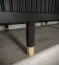 Armoire à portes coulissantes avec deux barres de penderie Jotunheimen 124, couleur : noir - Dimensions : 208 x 120,5 x 62 cm (h x l x p)