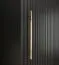 Armoire à portes coulissantes au design moderne Jotunheimen 122, couleur : noir - Dimensions : 208 x 100,5 x 62 cm (H x L x P)