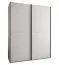 Penderie / Armoire à portes coulissantes / 245,5 x 200 x 64 cm / 6 étagères / 11 compartiments /2 tringles à vêtements / 2 portes coulissantes / Couleur : Blanc / Soft-Close