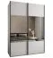 Penderie / Armoire à portes coulissantes / Miroir / 11 compartiments / 245,5 x 170 x 64 cm / Fermeture en douceur / 2 portes coulissantes / 2 tringles à vêtements / Couleur : Blanc
