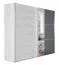 Armoire à portes coulissantes / Armoire Sabadell 23, Couleur : Chêne blanc / Anthracite - Dimensions : 222 x 269 x 64 cm (h x l x p)