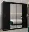 200 cm de large Armoire à portes coulissantes avec 2 portes | 10 casiers | 2 tringles à vêtements | Couleur: Noir Abbildung