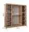 200 cm de large Armoire à portes coulissantes avec 2 portes | 10 casiers | 2 tringles à vêtements | Couleur: Blanc / Noir Abbildung