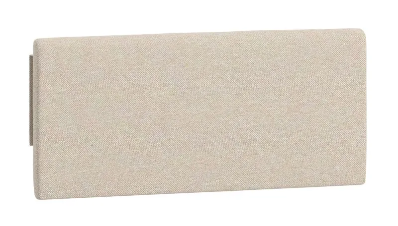 Tête de lit rembourée pour lit simple / Lit d'appoint Aegir 38 / 39 / 40, Couleur : Beige, Dimensions : 34 x 75 x 4 cm