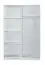 Chambre d'enfant - Armoire à portes coulissantes / armoire Walter 12, couleur : blanc / gris brillant - 191 x 120 x 60 cm (H x L x P)
