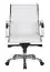 Chaise de bureau en cuir véritable Apolo 47, Couleur : Blanc / Chrome, avec rembourrage somptueux