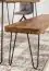Grand banc en bois massif de sheesham, Couleur : Sheesham / Noir - dimensions : 45 x 180 x 40 cm (h x l x p), avec pieds en épingle à cheveux noirs