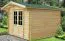 Abri de jardin O6 - 34 mm Maison en madriers, Surface : 7,39 m², Toit en bâtière