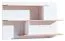 Chambre des jeunes - Etagère suspendue Dennis 08, couleur : frêne / blanc - Dimensions : 65 x 110 x 22 cm (h x l x p)