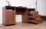 Bureau Mojokerto 06, couleur : noyer / noir - dimensions : 77 x 160 x 60 cm (h x l x p)