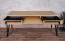 Bureau Kastav 49, Couleur : Chêne / Noir, massif partiel - 79 x 180 x 75 cm (H x L x P)