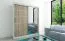 180 cm de large Armoire à portes coulissantes avec 2 portes | 10 casiers | 2 tringles à vêtements | Couleur: Chêne Sonoma / Blanc Abbildung
