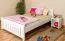Cadre de lit pour enfants / Lit pour enfant 140 x 200 cm | Bois massif: Pin | Laqué Blanc Abbildung