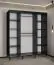 Armoire à portes coulissantes avec 10 compartiments Jotunheimen 200, couleur : noir - Dimensions : 208 x 180,5 x 62 cm (H x L x P)