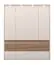 Armoire 4 portes Papauta 05, Couleur : Cachemire / Chêne foncé - Dimensions : 226 x 187 x 60 cm (H x L x P)