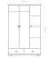 Chambre à coucher - Armoire, Pin Bois véritable massif Naturel - Dimensions: 195 x 123 x 59 cm (H x L x P)