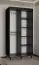 Noble armoire à portes coulissantes avec deux barres de penderie Jotunheimen 86, couleur : noir - Dimensions : 208 x 100,5 x 62 cm (H x L x P)