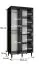 Armoire simple à cinq casiers Jotunheimen 133, Couleur : Blanc - Dimensions : 208 x 100,5 x 62 cm (H x L x P)