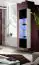 Meuble-paroi Salon Hompland 182, couleur : noir / blanc - dimensions : 170 x 210 x 40 cm (h x l x p), avec éclairage LED bleu
