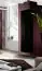 Mur de salon de salon sombre Hompland 04, Couleur : Noir - dimensions : 170 x 260 x 40 cm (h x l x p), avec fonction push-to-open