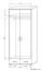 Armoire à portes battantes / armoire Kavieng 21, couleur : chêne / blanc - Dimensions : 200 x 80 x 60 cm (H x L x P)