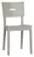 Chaise en chêne massif, couleur : gris - Dimensions : 86 x 43 x 50 cm (H x L x P)