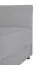 Lit Boxspring Damboa 42, Couleur : Gris - Surface de couchage : 160 x 200 cm (l x L)