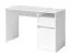 Bureau Agia 06, Couleur : Blanc, un tiroir, une porte, un compartiment ouvert, facile à combiner, dimensions : 74 x 120 x 50 cm, pour bureau
