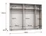 Armoire à portes battantes / penderie / Couleur : cachemire / 3 compartiments / Soft-Close / Poignées : Or / Armoire de chambre à coucher avec miroir / Dimensions : 250 x 52 x 202 cm / Chants ABS