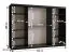 Armoire penderie 10 compartiments Ortler 07 | 2,5 m large | Portes coulissantes verre fumé | Noir élégant