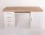 Bureau Badile 17, Couleur : Pin blanc / Marron - 80 x 147 x 55 cm (h x l x p)