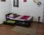 Lit enfant/junior Easy Premium Line K1/2n | 2 tiroirs & 2 panneaux | 90 x 200 cm | Hêtre massif chocolat