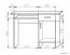 Bureau Banjaran 02 | Finition érable | 72 x 100 x 52 cm | Tiroir, porte et tablette clavier