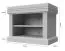 Banc avec espace de rangement / meuble à chaussures Lotofaga 03, Couleur : Blanc / Noyer - 51 x 65 x 38 cm (H x L x P)