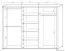 Armoire à portes coulissantes / armoire Aitape 38, couleur : chêne Sonoma foncé - Dimensions : 188 x 250 x 60 cm (H x L x P)
