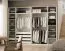 Ensemble d'armoires pour dressing - Ensemble F Aarwangen / Couleur : Blanc platine / Dimensions : 309 x 55 x 234 cm / Armoire ouverte / 6 tiroirs / Pour chambre à coucher