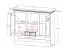 Meuble supérieur pour commode Gyronde, pin massif, Couleur : Blanc / Noyer - 105 x 130 x 35 cm (H x L x P)